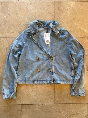 H&M Light Blue Washed Denim Jacket